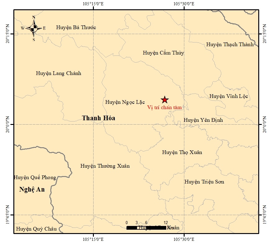 4.1magnitude earthquake jolts Thanh Hoa province